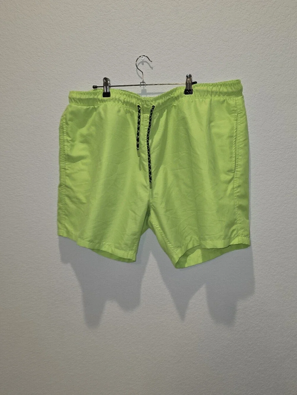 Fashion Nova Men's Neon Lime Swim Board Shorts